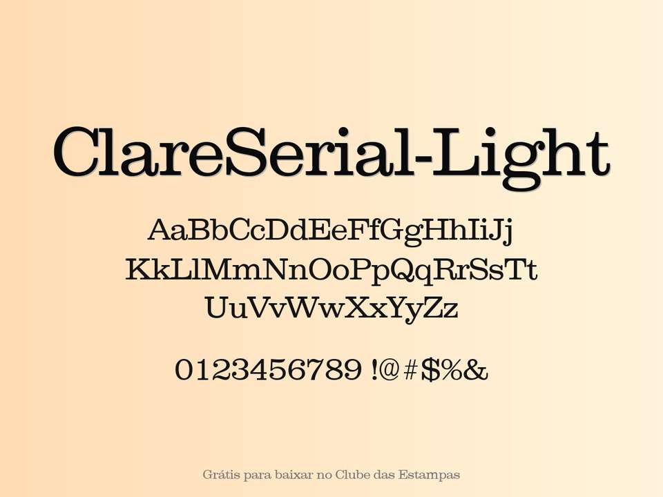 Fonte Clareserial Light Grátis Para Baixar