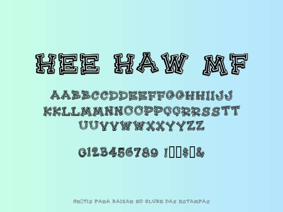 Fonte Hee Haw Mf Grátis Para Baixar