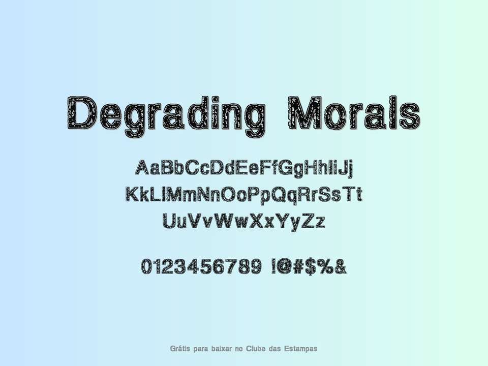 Fonte Degrading Morals Grátis Para Baixar