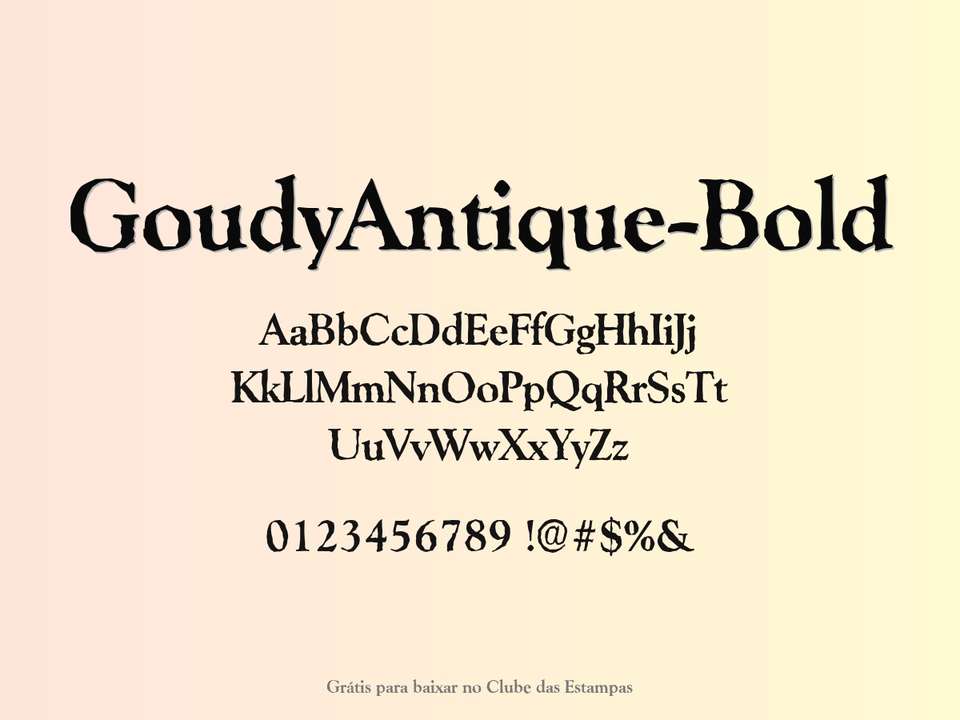 Fonte Goudyantique Bold Grátis Para Baixar