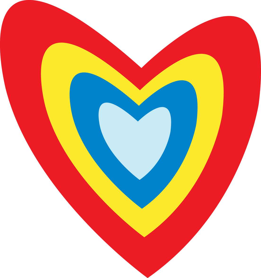 Corações Coloridos Em Camadas Amor Png Grátis Para Baixar
