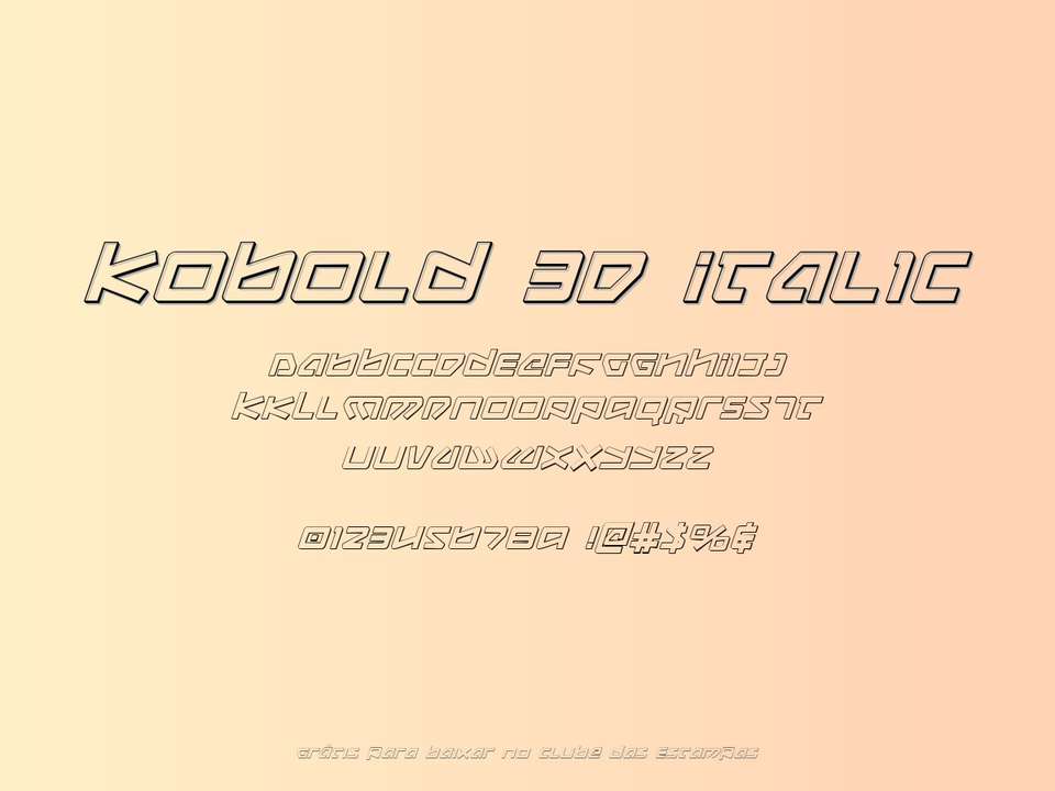 Fonte Kobold 3d Italic Grátis Para Baixar