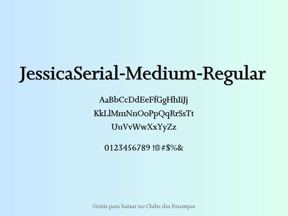 Fonte Jessicaserial Medium Regular Grátis Para Baixar