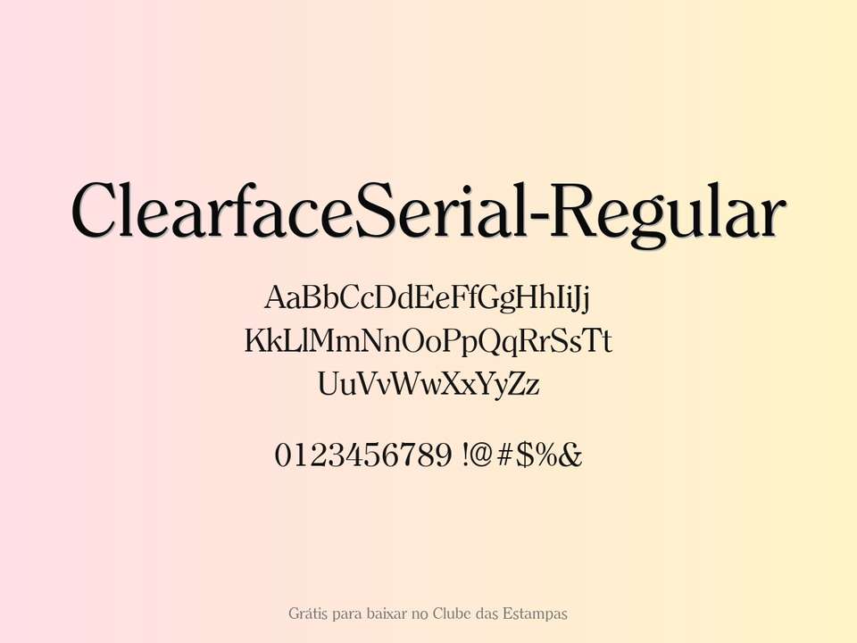Fonte Clearfaceserial Regular Grátis Para Baixar