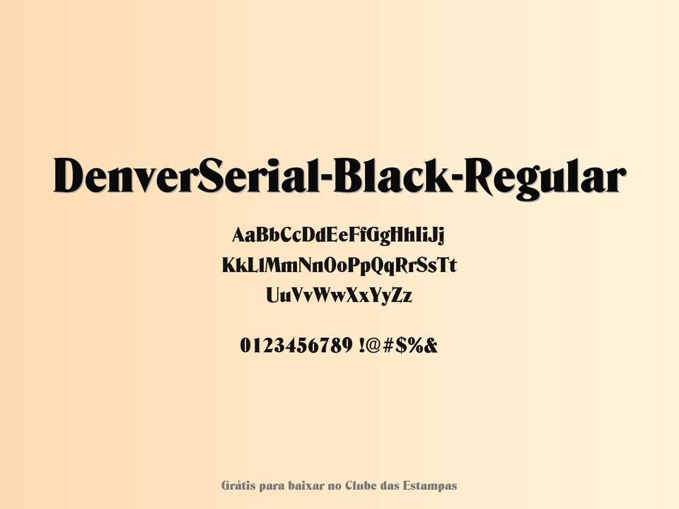 Fonte Denverserial Black Regular Grátis Para Baixar