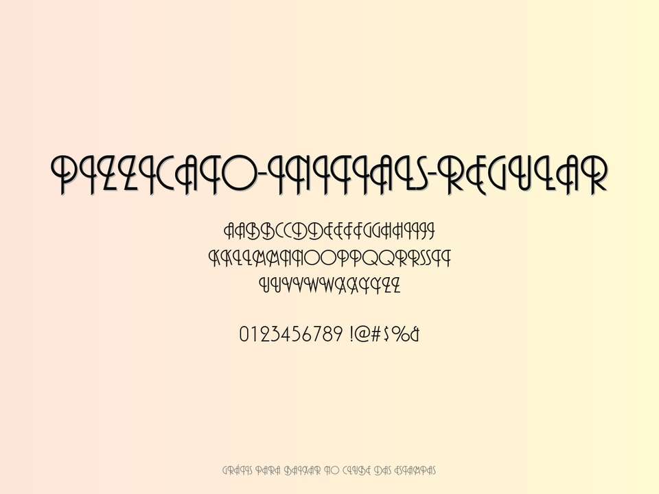 Fonte Pizzicato Initials Regular Grátis Para Baixar