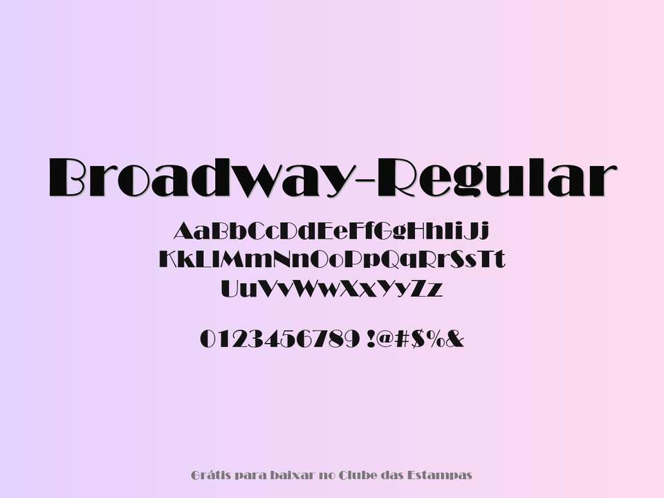 Fonte Broadway Regular Grátis Para Baixar