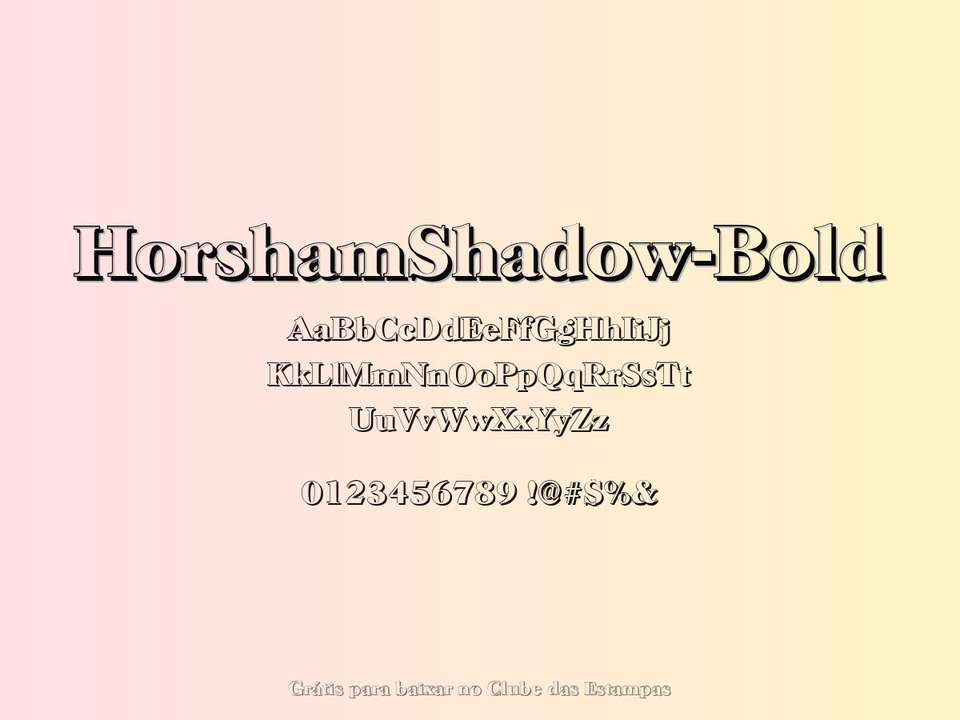 Fonte Horshamshadow Bold Grátis Para Baixar