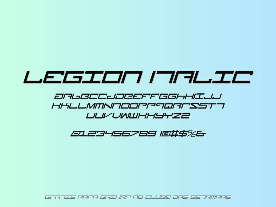 Fonte Legion Italic Grátis Para Baixar