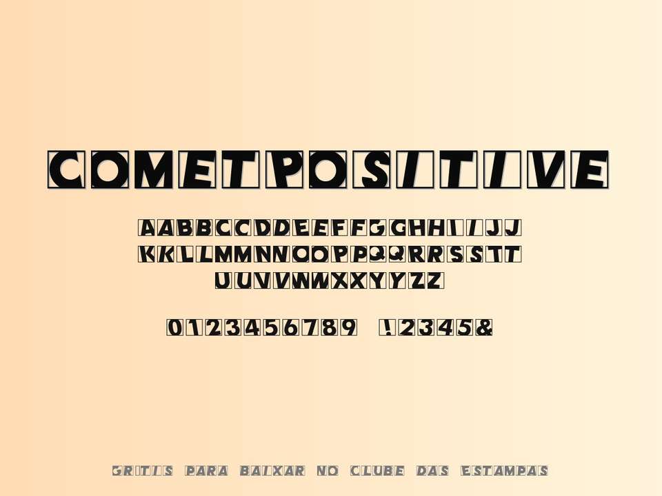 Fonte Cometpositive Grátis Para Baixar