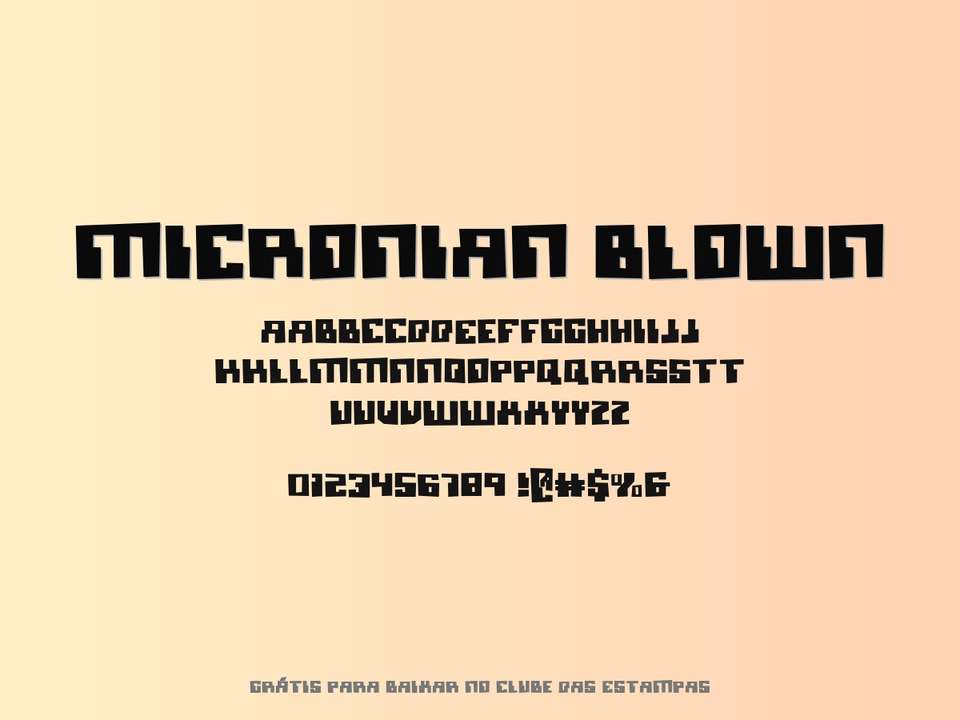 Fonte Micronian Blown Grátis Para Baixar