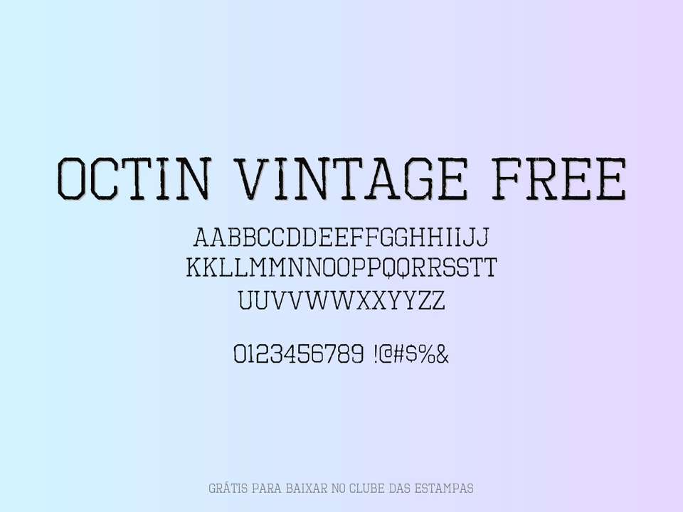 Fonte Octin Vintage Free Grátis Para Baixar