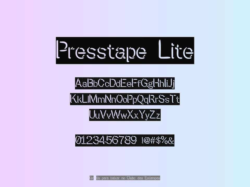Fonte Presstape Lite Grátis Para Baixar