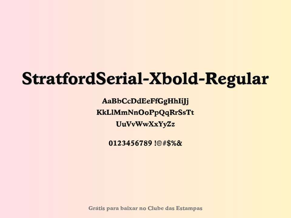 Fonte Stratfordserial Xbold Regular Grátis Para Baixar