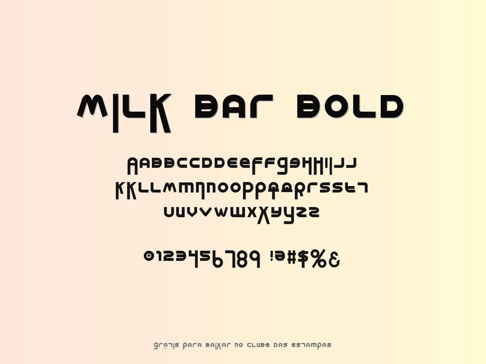 Fonte Milk Bar Bold Grátis Para Baixar