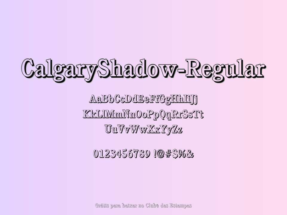 Fonte Calgaryshadow Regular Grátis Para Baixar