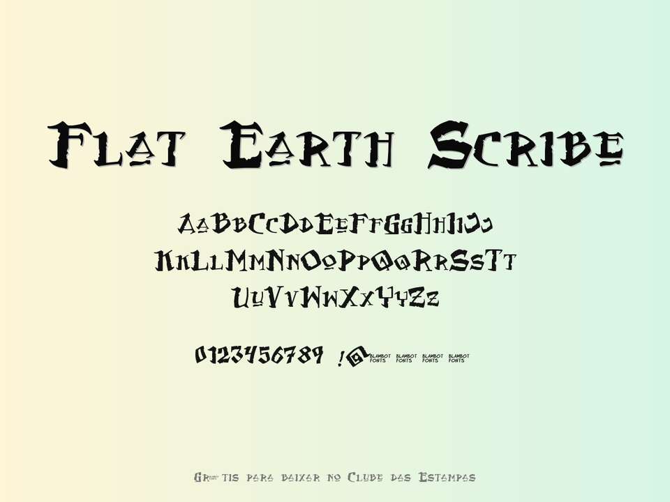 Fonte Flat Earth Scribe Grátis Para Baixar