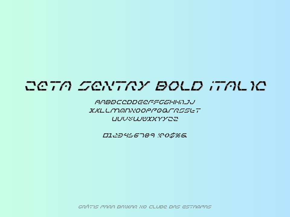 Fonte Zeta Sentry Bold Italic Grátis Para Baixar