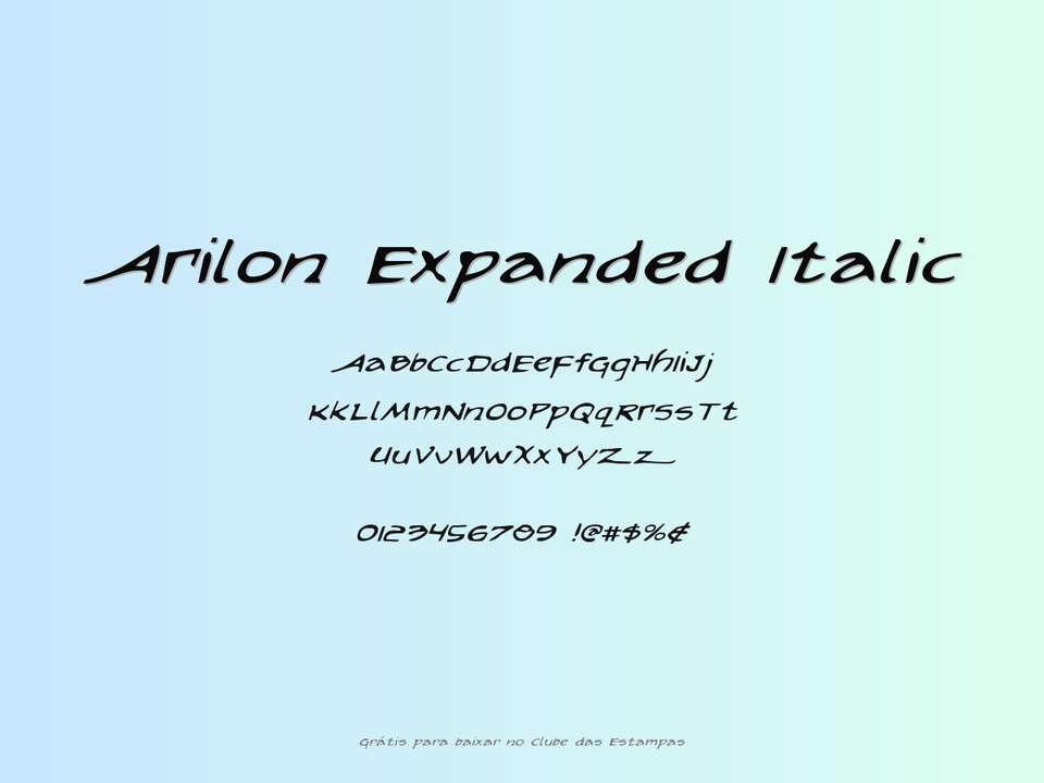 Fonte Arilon Expanded Italic Grátis Para Baixar