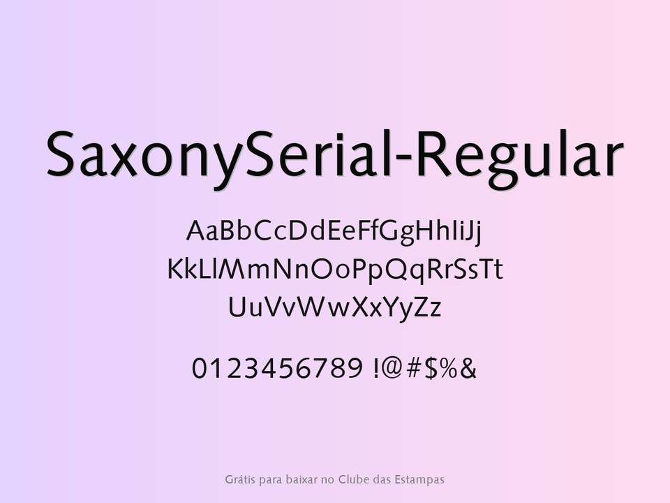 Fonte Saxonyserial Regular Grátis Para Baixar