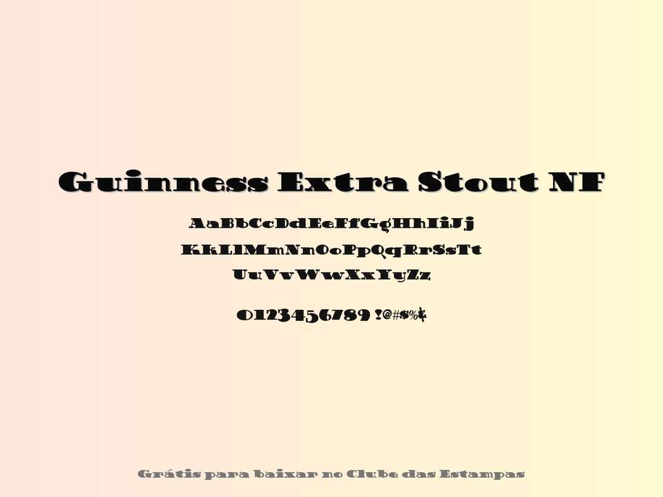 Fonte Guinness Extra Stout Nf Grátis Para Baixar