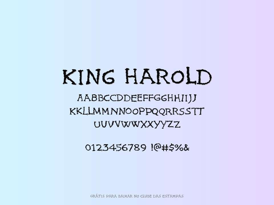 Fonte King Harold Grátis Para Baixar