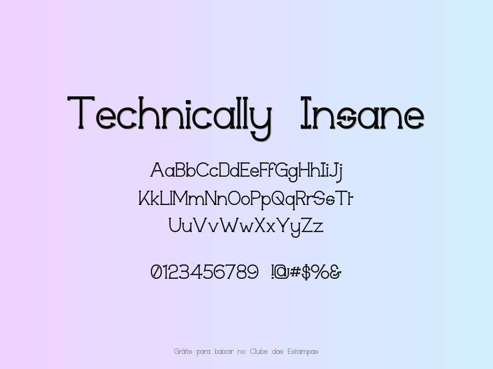 Fonte Technically Insane Grátis Para Baixar
