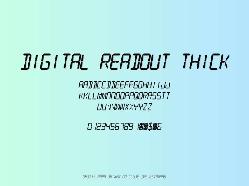Fonte Digital Readout Thick Grátis Para Baixar
