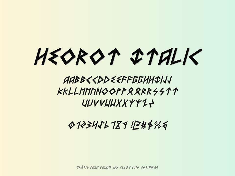 Fonte Heorot Italic Grátis Para Baixar