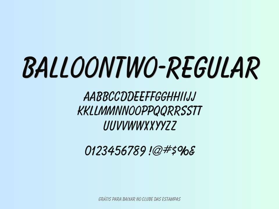 Fonte Balloontwo Regular Grátis Para Baixar