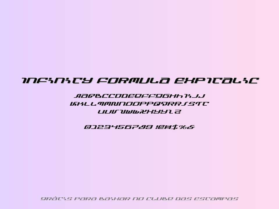 Fonte Infinity Formula Expitalic Grátis Para Baixar