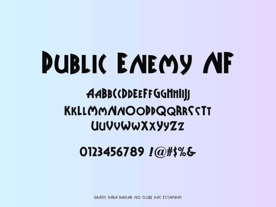 Fonte Public Enemy Nf Grátis Para Baixar
