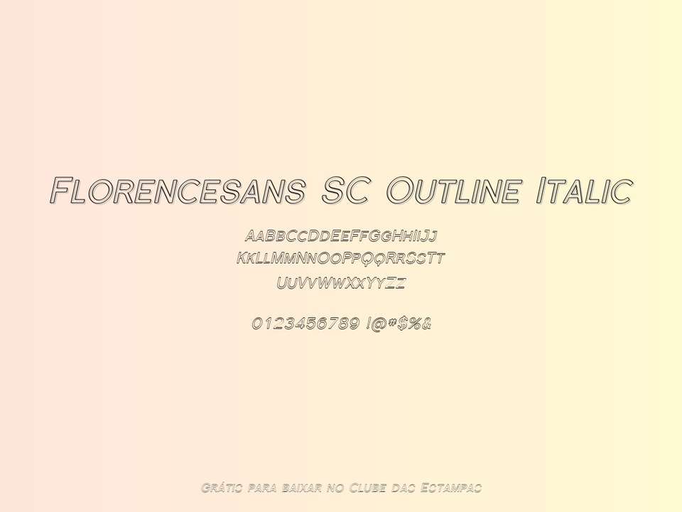Fonte Florencesans Sc Outline Italic Grátis Para Baixar