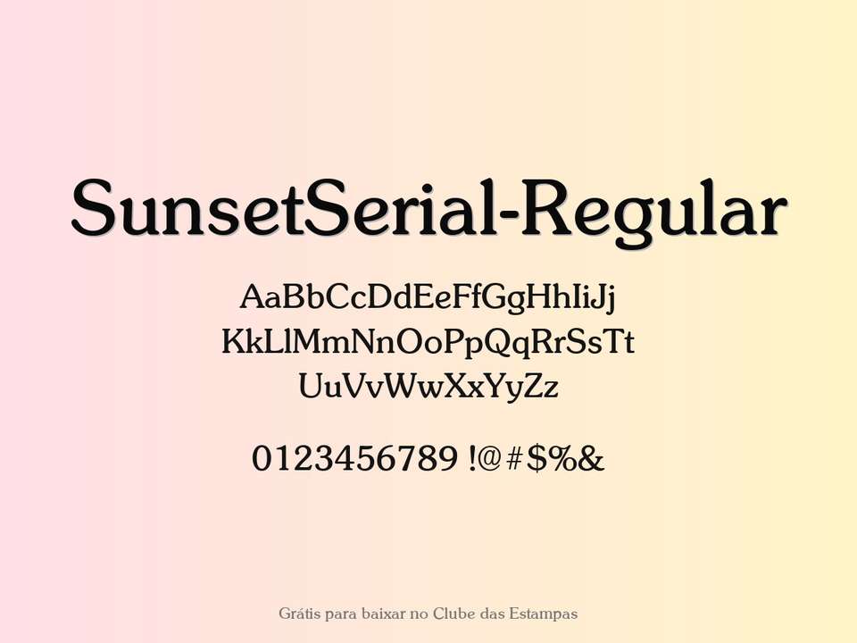 Fonte Sunsetserial Regular Grátis Para Baixar