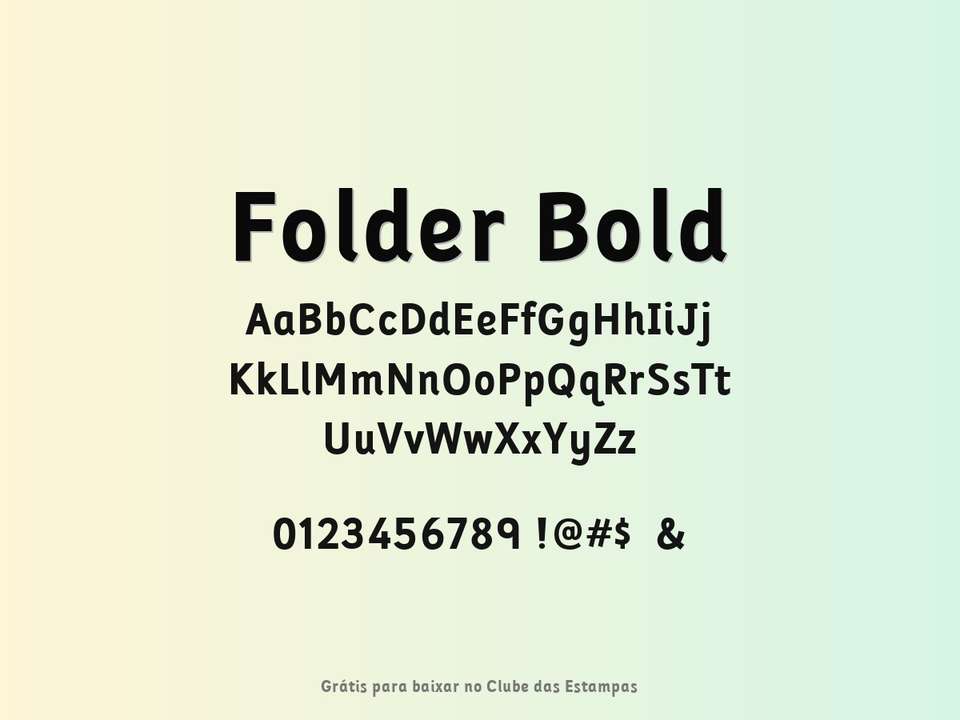 Fonte Folder Bold Grátis Para Baixar