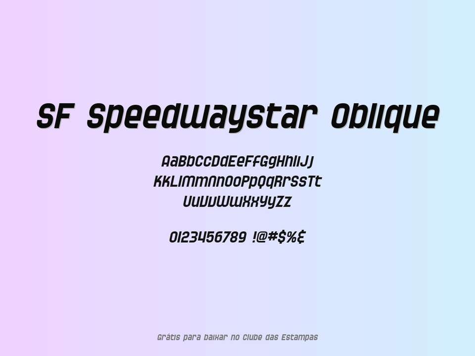 Fonte Sf Speedwaystar Oblique Grátis Para Baixar