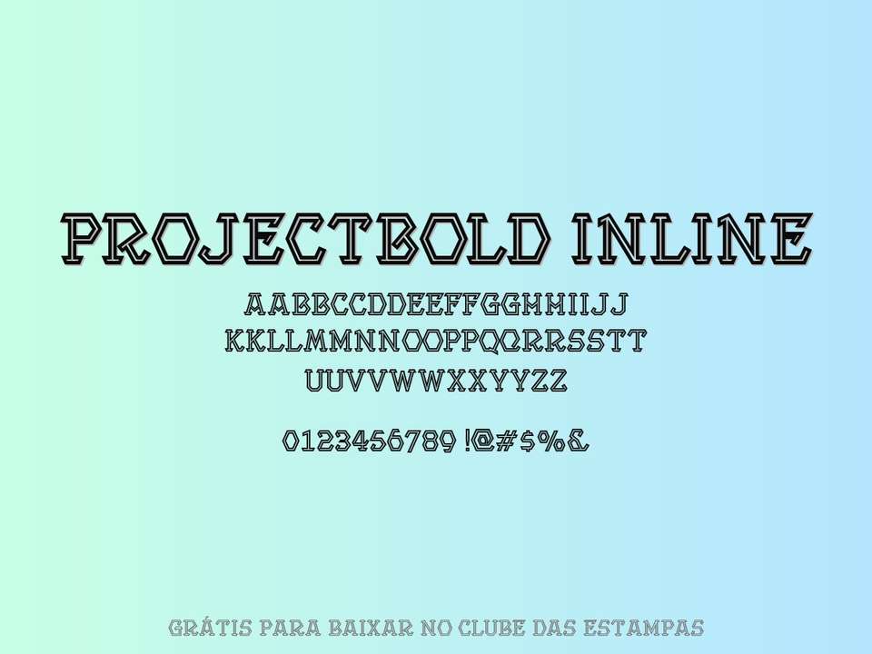 Fonte Projectbold Inline Grátis Para Baixar