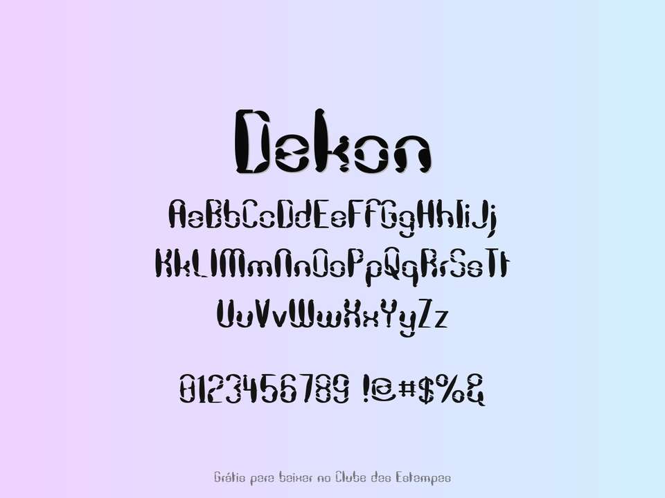 Fonte Dekon Grátis Para Baixar