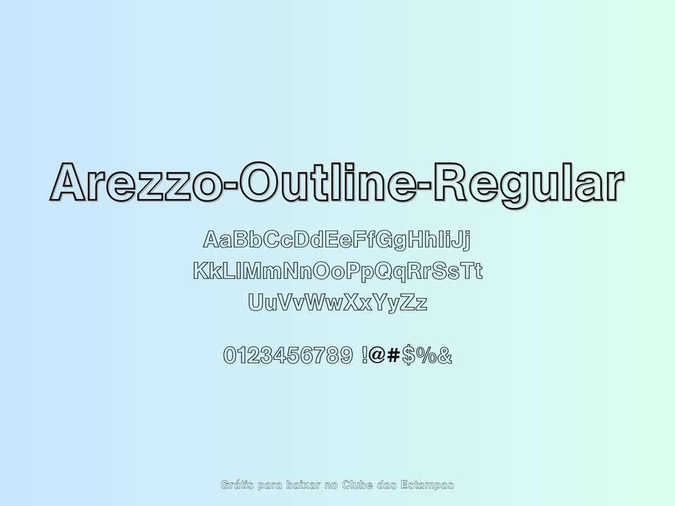 Fonte Arezzo Outline Regular Grátis Para Baixar
