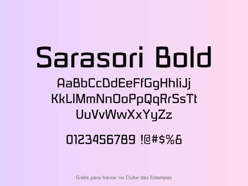 Fonte Sarasori Bold Grátis Para Baixar