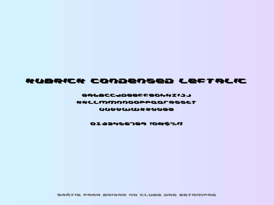 Fonte Kubrick Condensed Leftalic Grátis Para Baixar