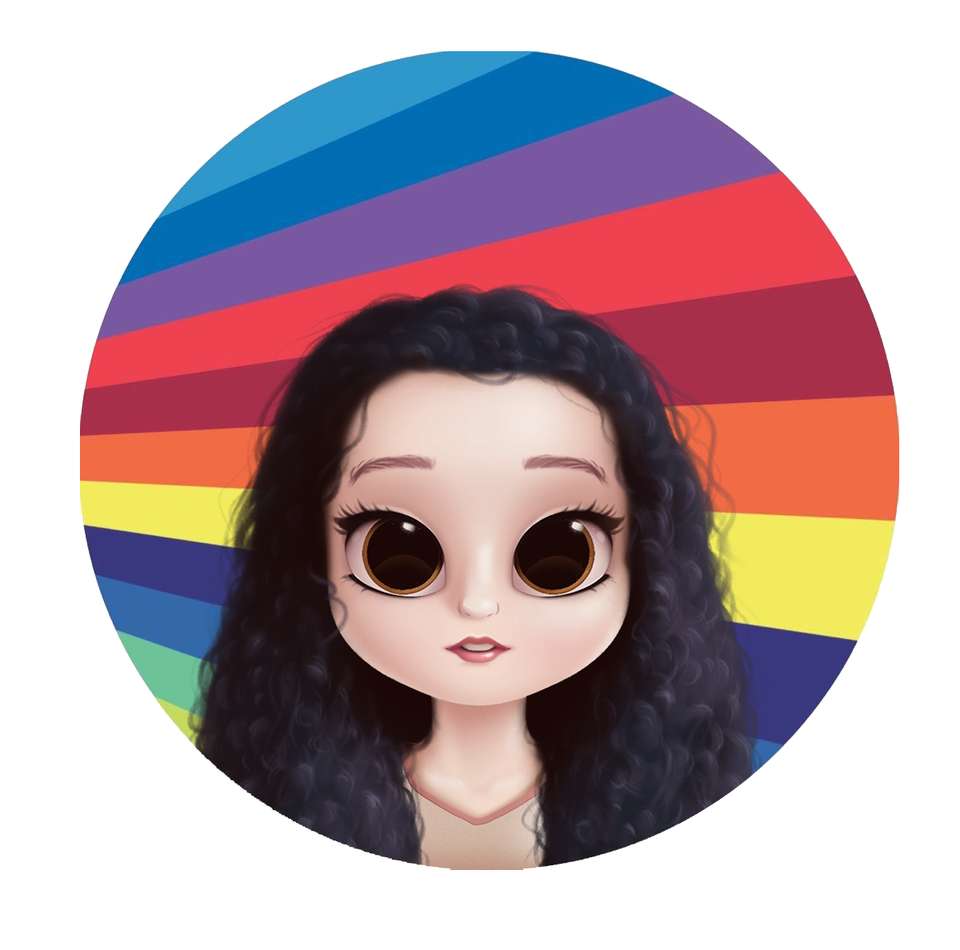 Menina Ilustrada Com Arco Íris Arte Pop Png Grátis Para Baixar