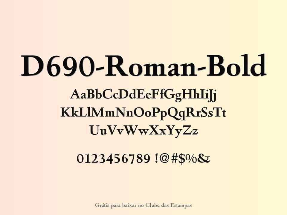 Fonte D690 Roman Bold Grátis Para Baixar