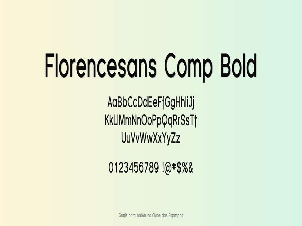Fonte Florencesans Comp Bold Grátis Para Baixar