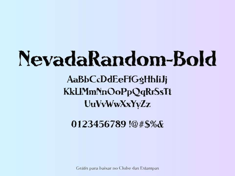 Fonte Nevadarandom Bold Grátis Para Baixar