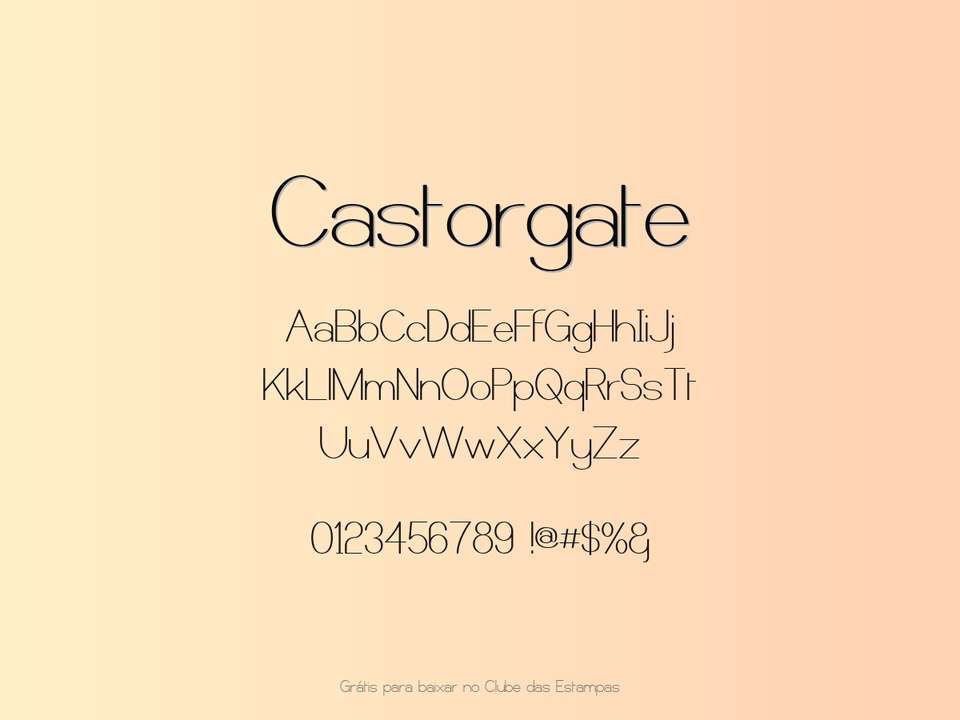 Fonte Castorgate Grátis Para Baixar