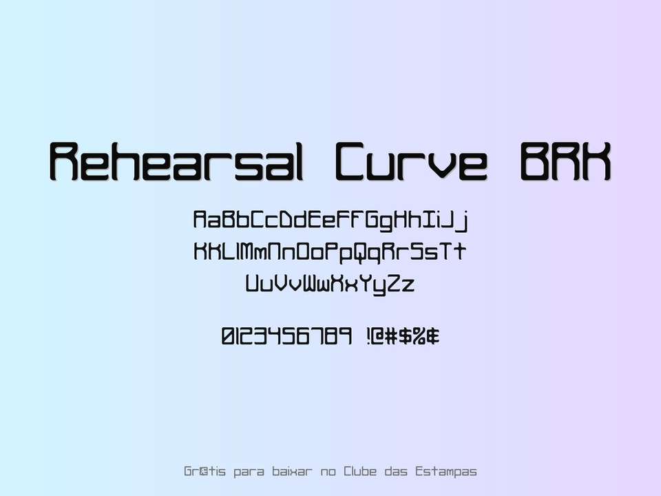 Fonte Rehearsal Curve Brk Grátis Para Baixar