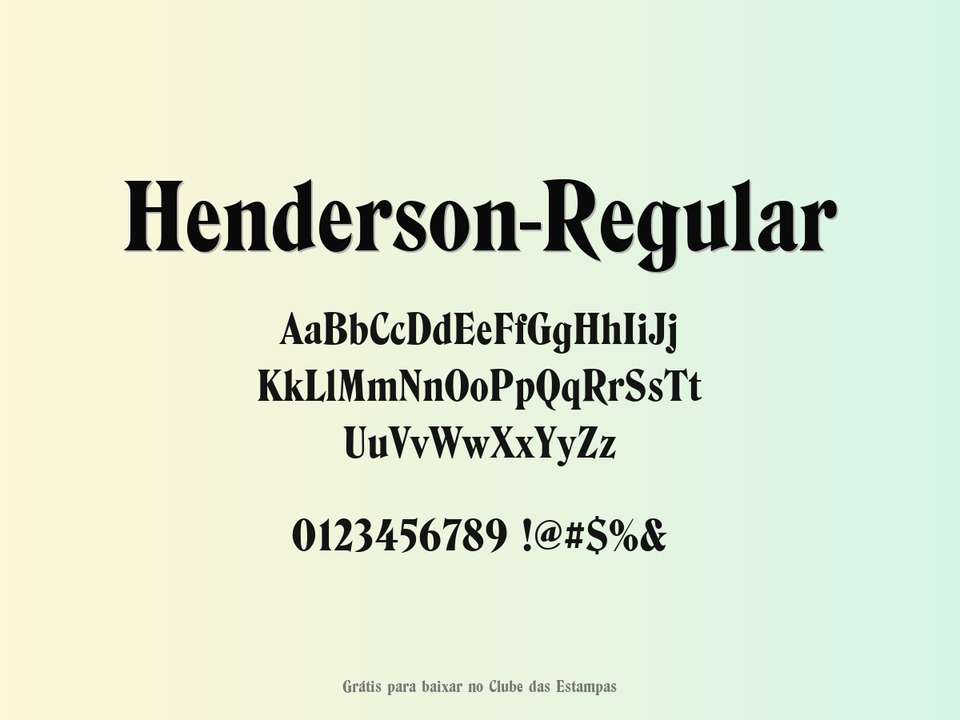 Fonte Henderson Regular Grátis Para Baixar