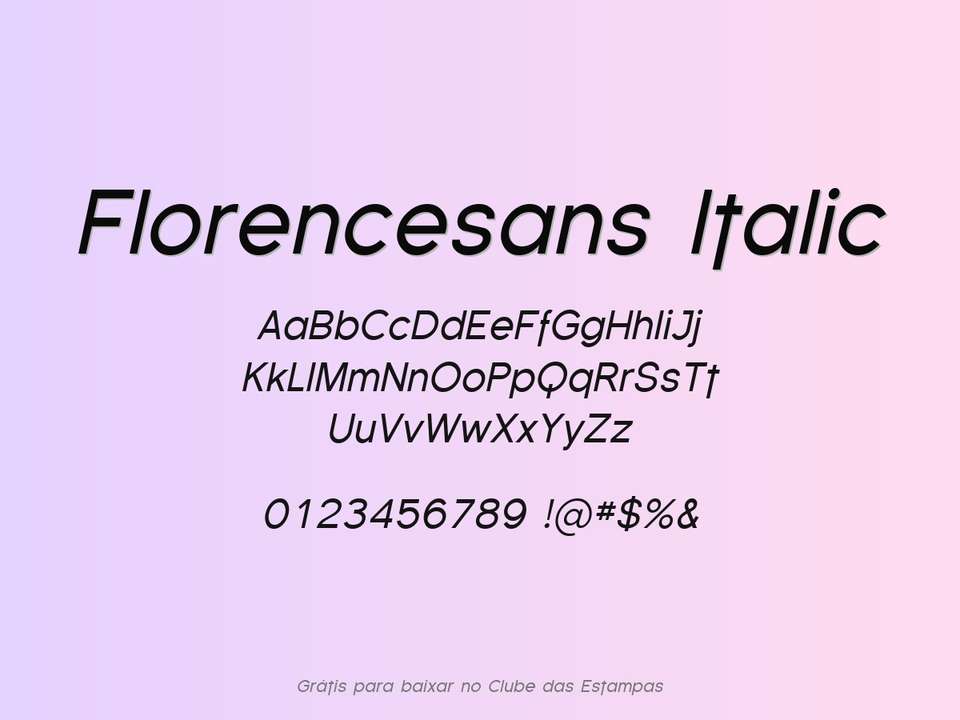 Fonte Florencesans Italic Grátis Para Baixar