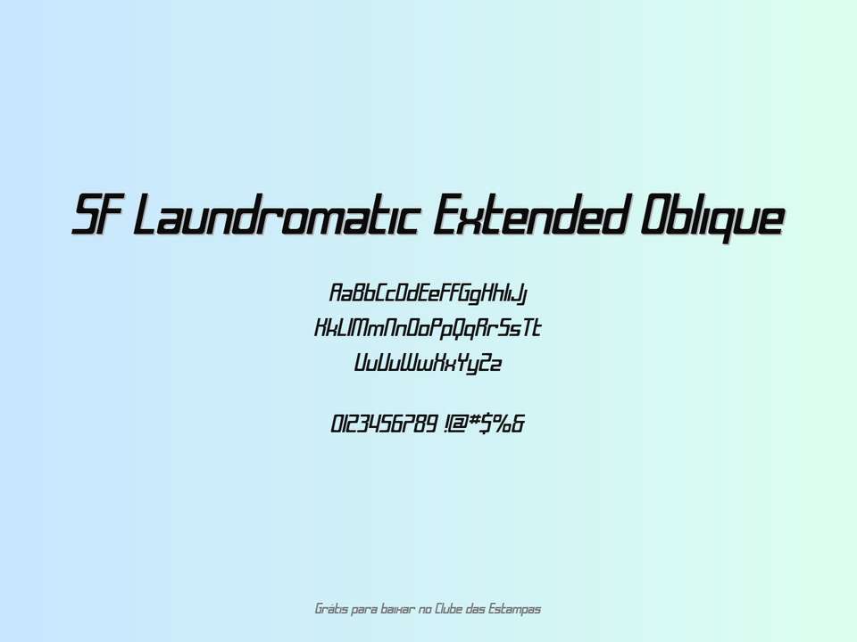 Fonte Sf Laundromatic Extended Oblique Grátis Para Baixar
